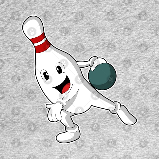 Bowling pin at Bowling with Bowling ball by Markus Schnabel